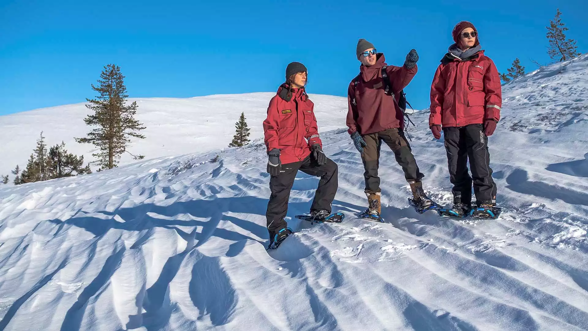 Sneeuwschoenwandelen in Pallas Nationaal Park