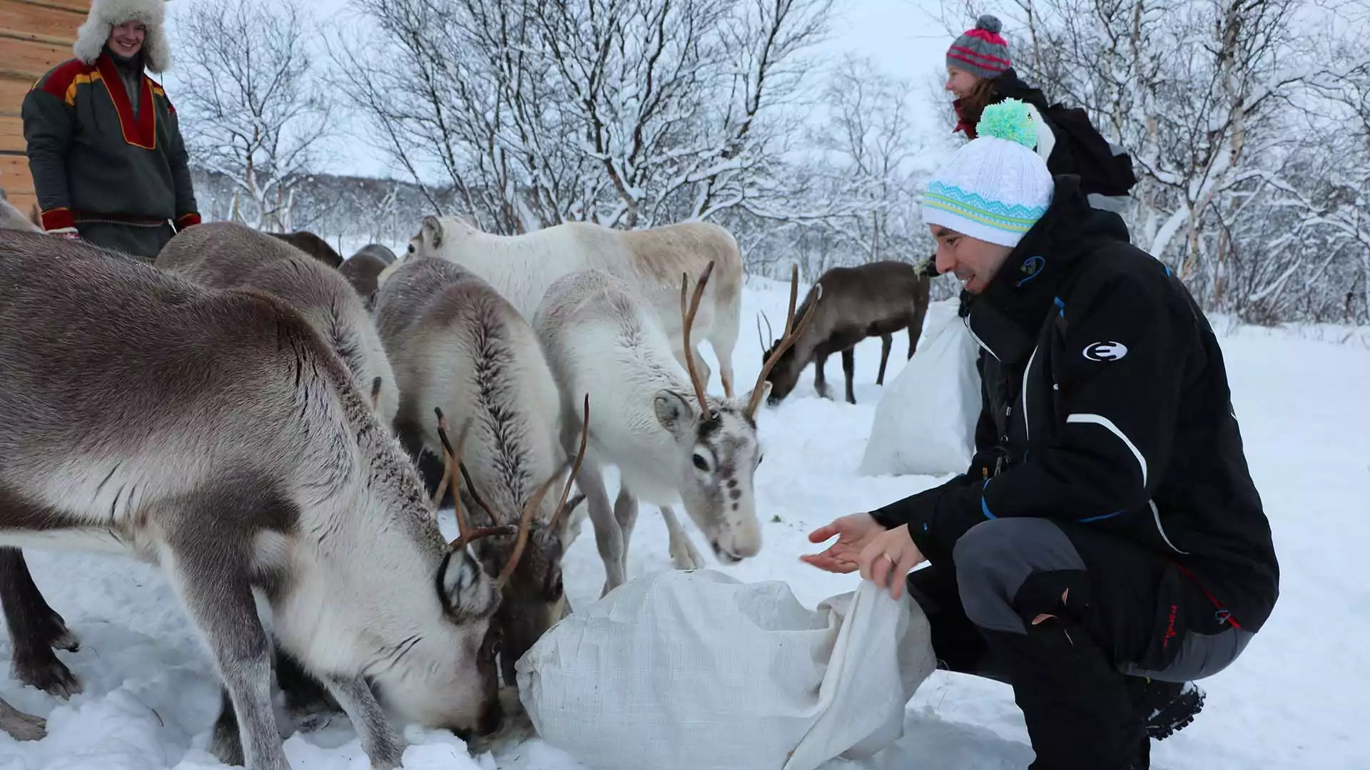 Sneeuwscootersafari en naar de rendierboerderij