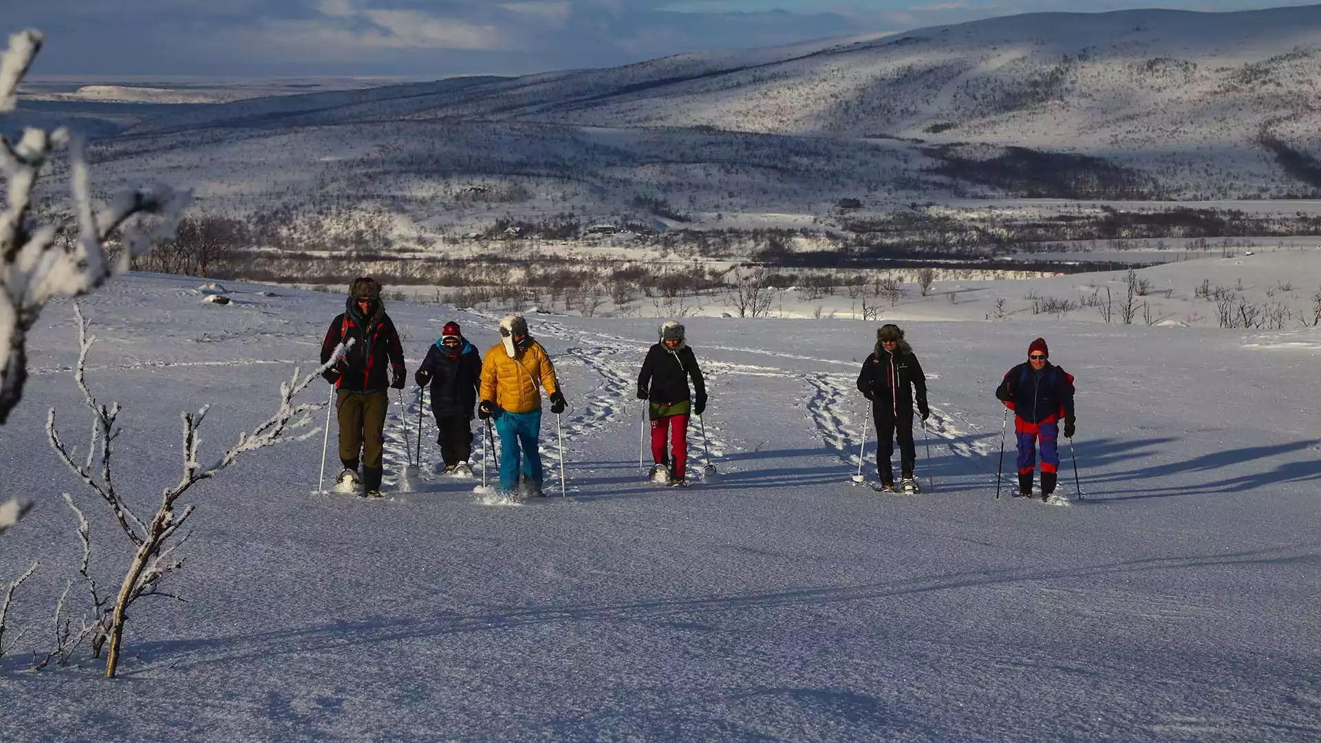 Sneeuwschoenhike naar de Nuorgam heuvels