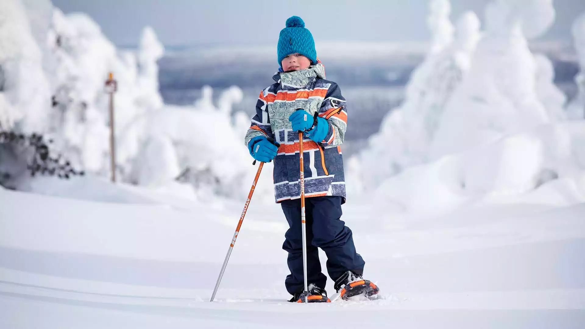 Sneeuwschoenwandelen in winterwonderland