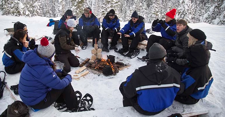 zweeds lapland sneeuwschoenwandelen